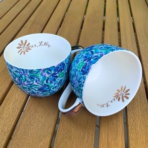 Lilly Pulitzer Ceramic Mugs 🐬